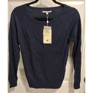 SIBERIAN Navy Pullover Sweater Viscose/ Polyamide Petite Small